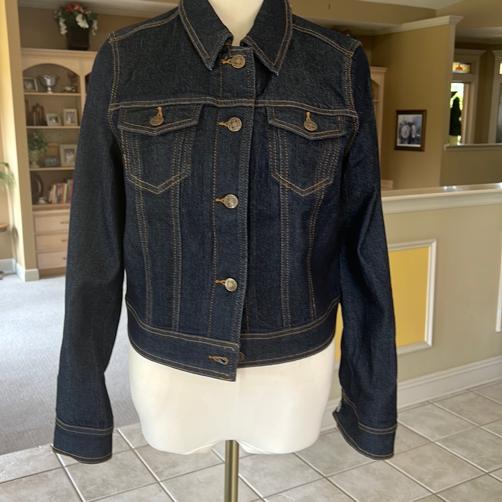 Liz Claiborne Dark Denim Jean Jacket NWOT Size 6